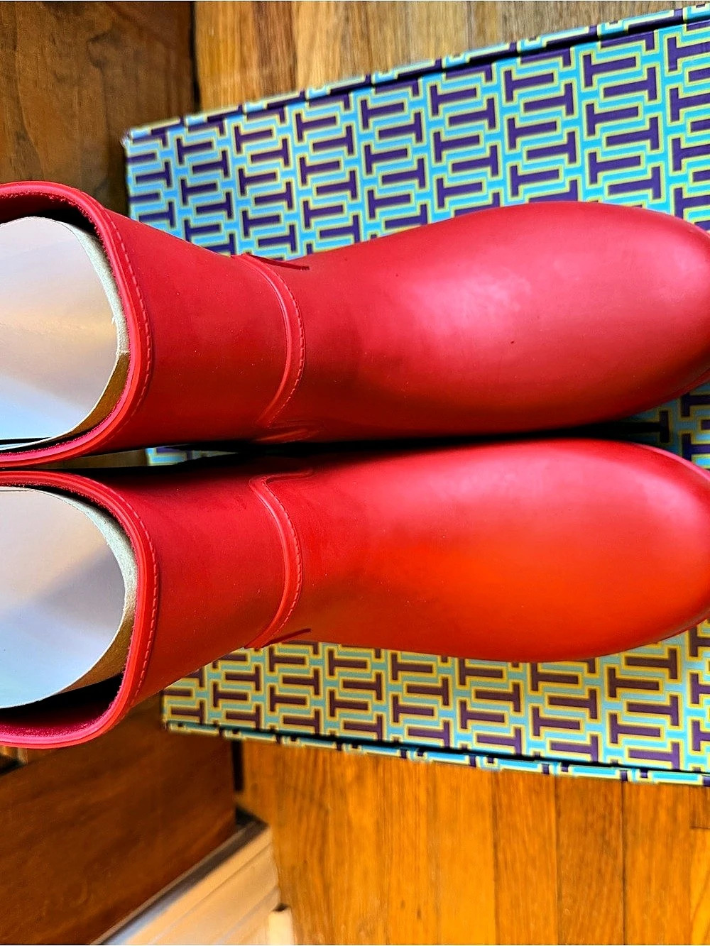 Tory Burch  Tall Rain Boots Tall Rain Boots in Red US 10 Like New